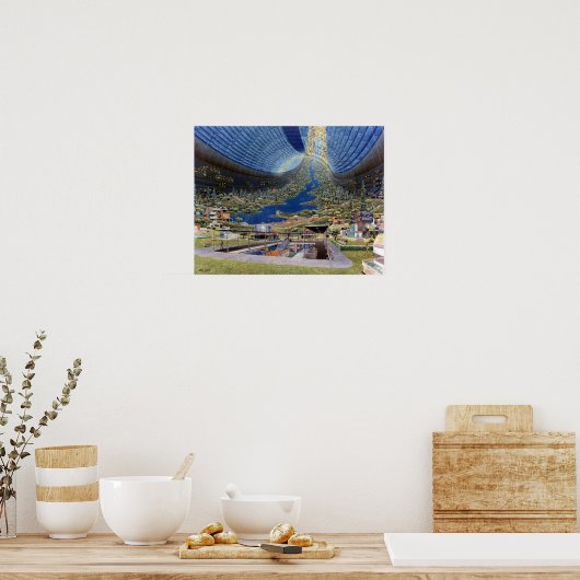 Poster de la colonie spatiale #3 (Cuisine)