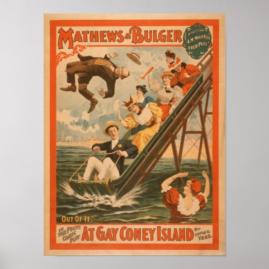 Poster de la comédie musicale "At gay Coney Island (Devant)