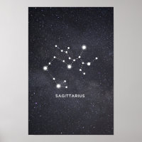 Poster de la constellation du Sagittaire Zodiac