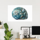 Poster de la coque de la mer bleue (Bureau à domicile)