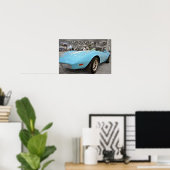 Poster de la Corvette Bleue Bébé (Bureau à domicile)