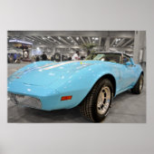 Poster de la Corvette Bleue Bébé (Devant)