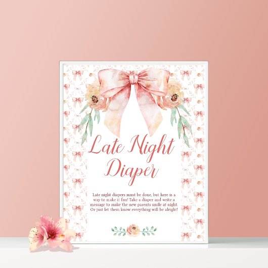 Poster de la couche de nuit de Coquette Bow