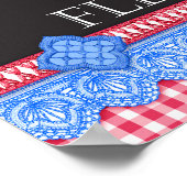 Poster de la Coupe et des Fleurs de Porcelaine (Coin)