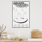 Poster de la couronne de l'Avent (Cuisine)