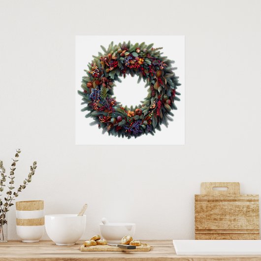 Poster de la couronne de Noël (Cuisine)