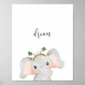 Poster de la crèche de rêve Eléphant mignonne (Devant)