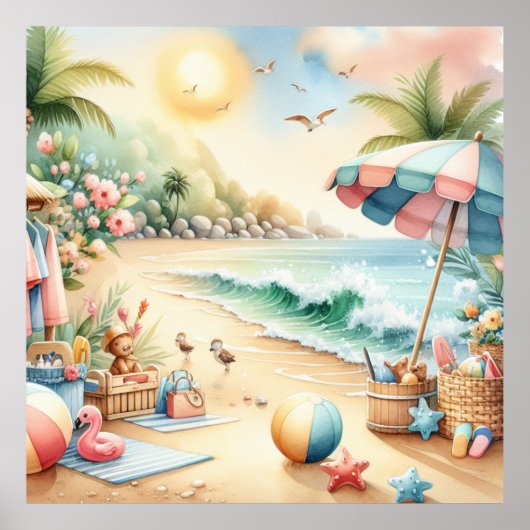 Poster de la crèche Pastel Beach (Devant)