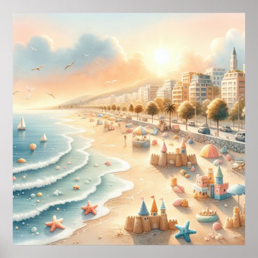 Poster de la crèche Pastel Beach (Devant)