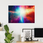 Poster de la croix de lumière dans l'espace (Bureau à domicile)