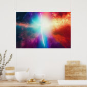 Poster de la croix de lumière dans l'espace (Cuisine)