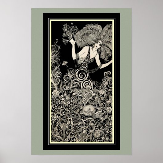 Poster de la Dame de la nature Art nouveau 13 x 19 (Devant)