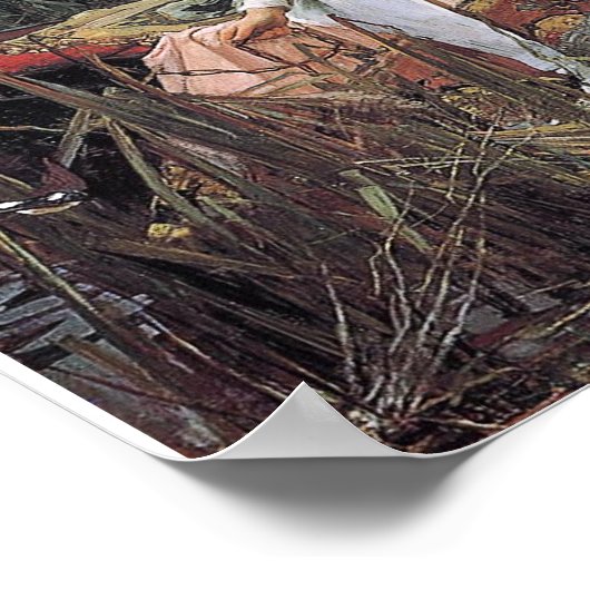 Poster de la dame de Shalott par John W. Waterhous (Coin)