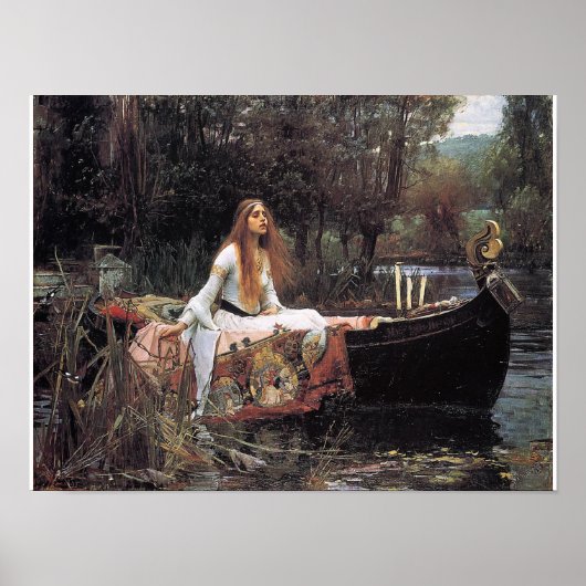Poster de la dame de Shalott par John W. Waterhous (Devant)
