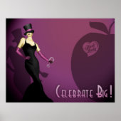 Poster de la dame rose Vin (Devant)