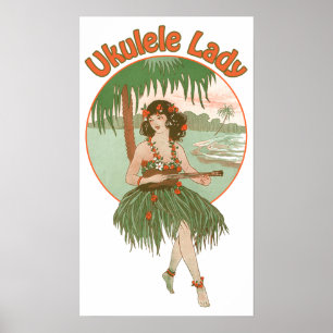 Poster de la dame Ukulele #1