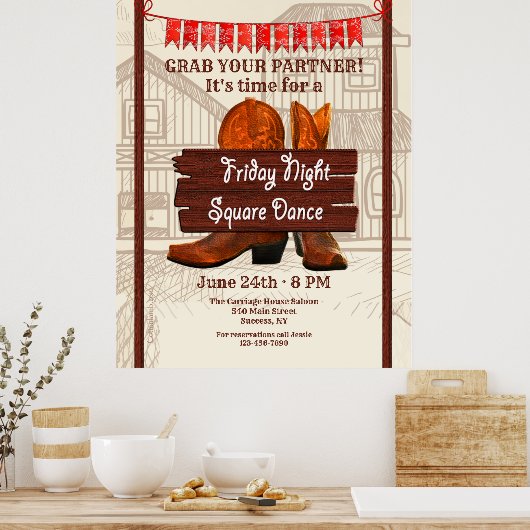 Poster de la danse carré (Cuisine)