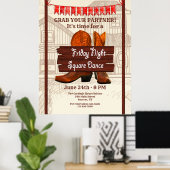 Poster de la danse carré (Bureau à domicile)