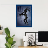Poster de la danse Rabbit Kokopelli (Bureau à domicile)