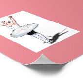 Poster de la danseuse de ballet rose Ballerina (Coin)