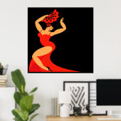 Poster de la danseuse de flamenco Lg. (Bureau à domicile)