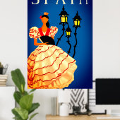 Poster de la danseuse flamenco espagnole (Bureau à domicile)