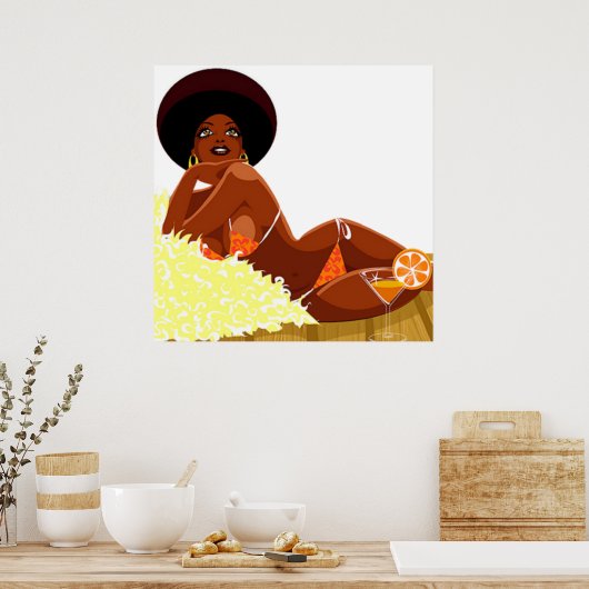 Poster de la déesse Afro (Cuisine)