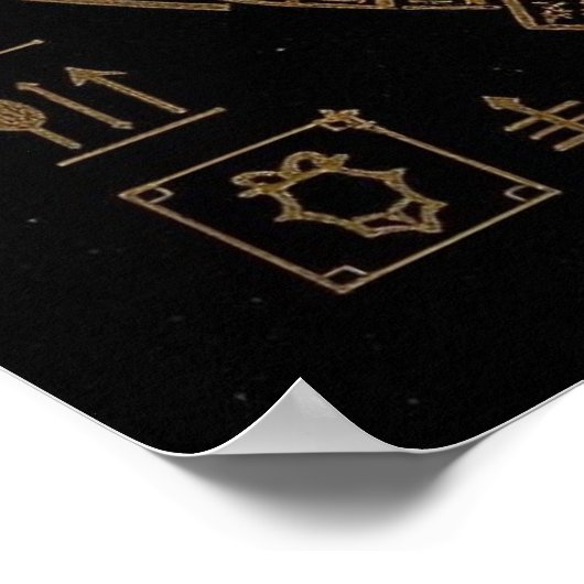 Poster de la déesse de chat Bastet | Or égyptien (Coin)