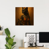 Poster de la déesse du chat Bastet - Art égyptien (Bureau à domicile)