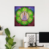 Poster de la déesse Kuan Yin "Om Mani Padme Hum" (Bureau à domicile)
