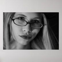 Poster de la déesse Smirking en B&W