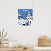 Poster de la diapositive de poule en pingouin (Cuisine)