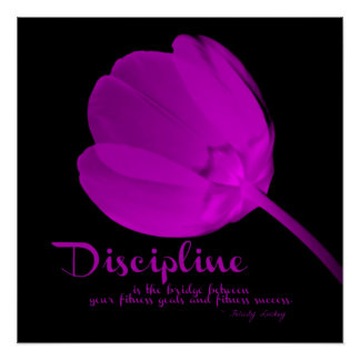 Poster de la discipline de la tulipe pourpre