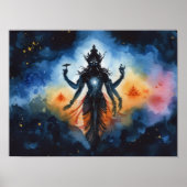 Poster de la divinité hindoue cosmique - Don pour  (Devant)