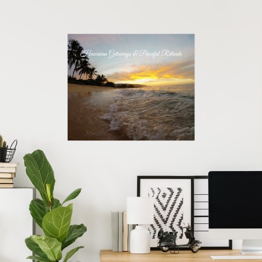 Poster de la escapade hawaïenne (Bureau à domicile)