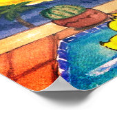 Poster de la famille de canards en caoutchouc jaun (Coin)