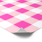 Poster de la famille des hiboux en Vichy rose (Coin)