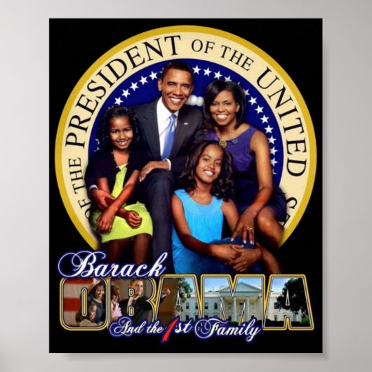 Poster de la famille du président Obama (Devant)