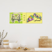 Poster de la famille et des amis ASL (Cuisine)