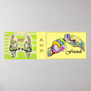 Poster de la famille et des amis ASL