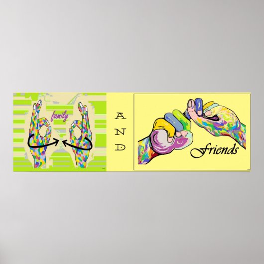 Poster de la famille et des amis ASL (Devant)