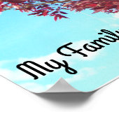 Poster de la famille photo de la feuille rouge ave (Coin)