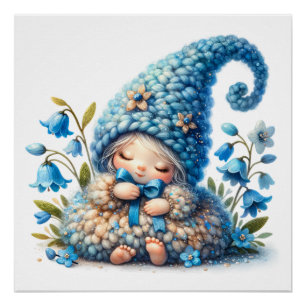 Poster de la fée Cute Bluebell