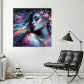 Poster de la femme de la paix intérieure avec des 