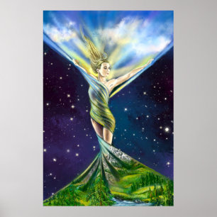 Poster de la femme du printemps