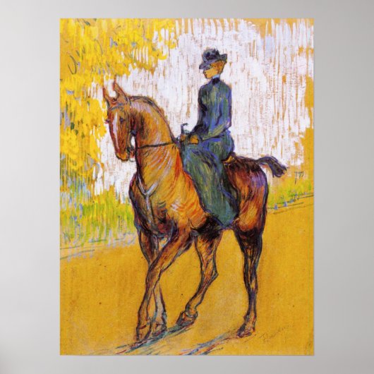 Poster de la femme Toulouse-Lautrec à cheval (Devant)