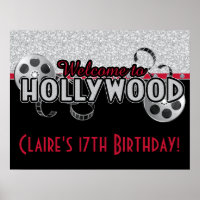 Poster de la fête d'anniversaire de Hollywood