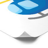 Poster de la fête d'anniversaire de l'hélicoptère (Coin)