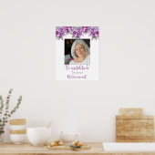 Poster de la fête de retraite florale pourpre (Cuisine)