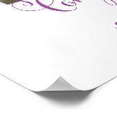 Poster de la fête de retraite florale pourpre (Coin)